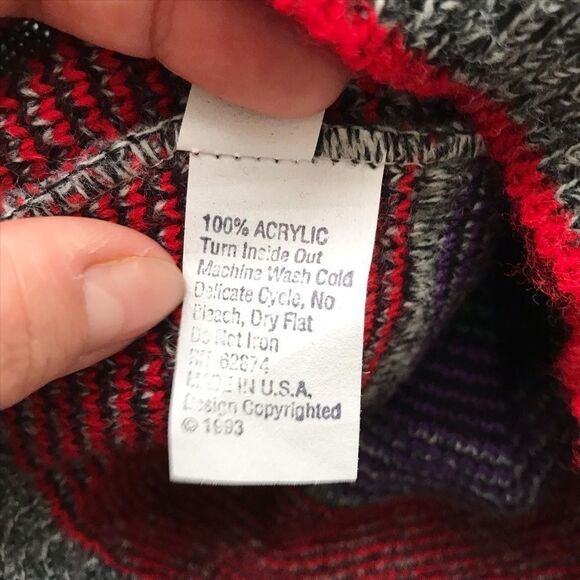 Vintage Construction Project Coogi style knit sweater EUC fits like 8-9Y - Picture 6 of 7